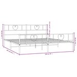 vidaXL Cadre de lit métal sans matelas avec pied de lit noir 193x203cm