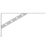 vidaXL Supports d'étagères 4Pièces 30x2 5x15 5cm argenté acier inoxydable