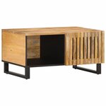 vidaXL Table basse 80x51x40 cm bois de manguier massif brut