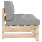 vidaXL Canapé central palette de jardin bois de pin imprégné
