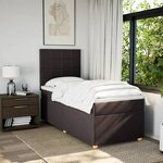 vidaXL Sommier à lattes de lit avec matelas Marron foncé 90x200 cm