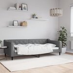vidaXL Lit de repos sans matelas gris foncé 90x200 cm tissu
