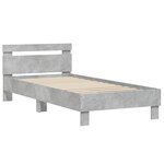 vidaXL Cadre de lit tête de lit gris béton 75x190 cm bois ingénierie