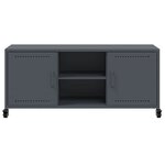vidaXL Meuble TV anthracite 100 5x39x43 5 cm acier laminé à froid