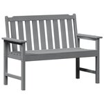vidaXL Banc de jardin gris clair 120 cm HDPE