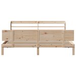 vidaXL Cadre de lit avec tête de lit sans matelas 180x200 cm