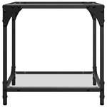 vidaXL Table basse avec dessus en verre transparent 40x40x40 cm acier