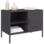 vidaXL Meuble TV noir 68x39x50 5 cm acier