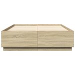 vidaXL Cadre de lit avec lumières LED chêne sonoma 150x200 cm
