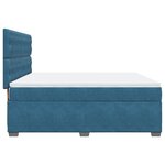 vidaXL Sommier à lattes de lit et matelas bleu 180x200 cm velours