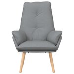 vidaXL Fauteuil Relaxant en Tissu Gris Clair
