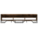 vidaXL Meuble TV chêne fumé 180x34x41 cm bois d'ingénierie