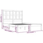 vidaXL Cadre de lit Blanc Bois de pin massif 120x200 cm