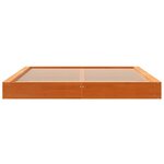 vidaXL Cadre de lit sans matelas cire marron 200x200cm bois pin massif