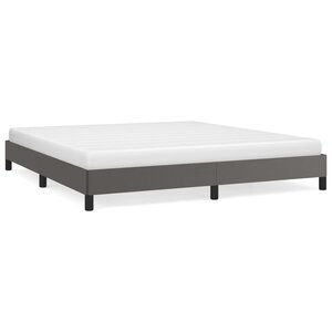 vidaXL Cadre de lit Gris 160x200 cm Similicuir