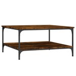 vidaXL Table basse chêne fumé 80x80x40 cm bois d'ingénierie