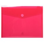 Sachet De 5 Pochettes-enveloppes Polypropylène - A4 - Couleurs Assorties - X 10 - Exacompta