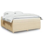 vidaXL Sommier à lattes de lit avec matelas Crème 180x200 cm Tissu