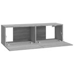 vidaXL Meubles TV muraux 2Pièces sonoma gris 100x30x30 cm bois ingénierie