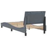 vidaXL Cadre de lit avec LED sans matelas gris foncé 90x190 cm velours
