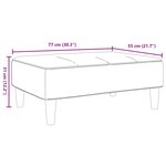 vidaXL Repose-pied gris foncé 77x55x31 cm velours
