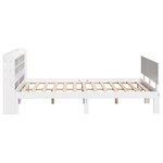vidaXL Cadre de lit avec tête de lit blanc 140x200 cm bois pin massif