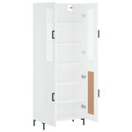 vidaXL Buffet haut Blanc 69 5x34x180 cm Bois d'ingénierie