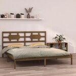 vidaXL Cadre de lit Marron miel Bois massif 200x200 cm