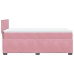 vidaXL Sommier à lattes de lit et matelas Rose 80x200 cm Velours