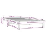 vidaXL Cadre de lit sans matelas noir bois massif