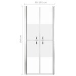 vidaXL Porte de douche ESG demi-dépoli 101x190 cm