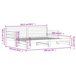 vidaXL Lit de jour et lit gigogne sans matelas 80x200 cm bois massif