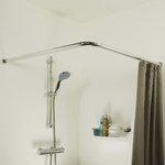 Sealskin Tringle de rideau de douche d'angle 90x90 cm Gris mat