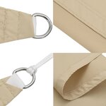 vidaXL Voile de parasol tissu oxford triangulaire 3 5x3 5x4 9 m beige