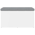 vidaXL Banc de rangement blanc 82x42x45 cm bois d'ingénierie