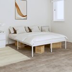 vidaXL Cadre de lit métal blanc 160x200 cm