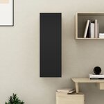 vidaXL Meuble TV Noir 30 5x30x90 cm Bois d’ingénierie