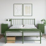 vidaXL Tables de chevet 2 Pièces vert olive 36x39x68 cm