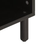 vidaXL Meuble TV noir 100x33x46 cm bois massif de manguier