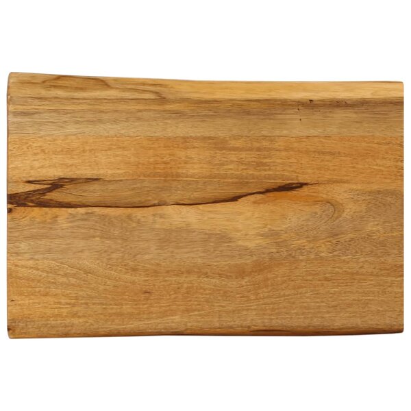vidaXL Dessus de table 60x40x2 5 cm bord vivant bois massif manguier