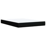 vidaXL Sommier à lattes de lit avec matelas Noir 140x190 cm Tissu