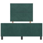 Cadre de lit vidaXL Vert foncé 120x190 cm en Velours