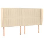 vidaXL Tête de lit avec oreilles Crème 163x23x118/128 cm Tissu