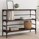 vidaXL Table console chêne marron 100x32x75 cm bois d'ingénierie