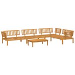 vidaXL Salon palette de jardin 5 Pièces bois d'acacia massif