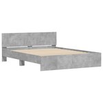 vidaXL Cadre de lit sans matelas gris béton 140x190 cm