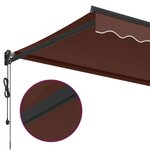 vidaXL Auvent rétractable automatique marron 450x300 cm