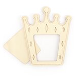 Cadre photo couronne en bois 21 5 x 18 cm