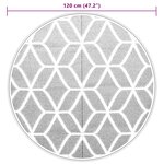 vidaXL Tapis d'extérieur gris Ø120 cm PP