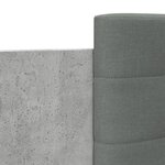 vidaXL Cadre de lit avec LED sans matelas gris béton 100x200 cm